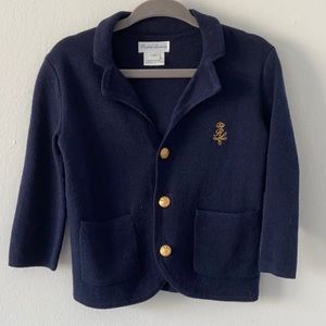 Ralph Lauren navy cardigan 18M